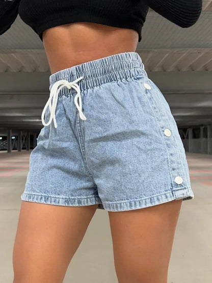 Brianna High Waist Denim Shorts