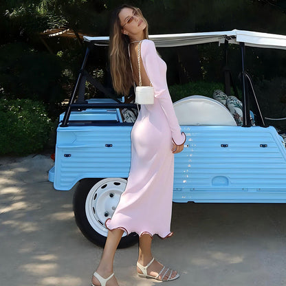 Melia Backless Midi Dress