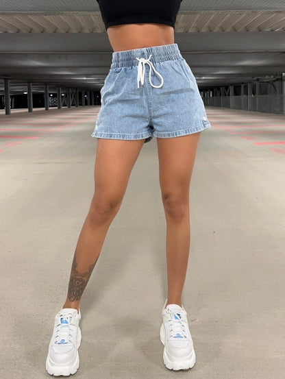 Brianna High Waist Denim Shorts